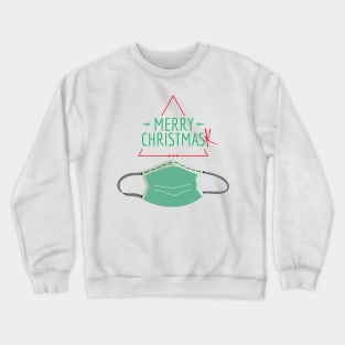 Merry Christmask Funny Christmas Gift Quarantine-Mas Festive Quarantine Costume Crewneck Sweatshirt